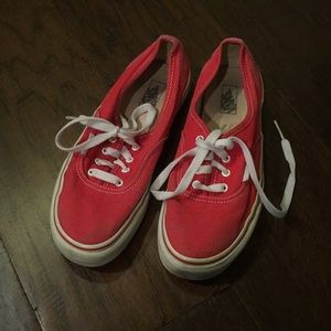 Kids red vans size 4